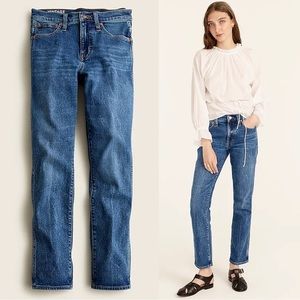 J Crew • 9" Mid-rise Vintage Slim-Straight Jean dark wash Catskill ankle crop